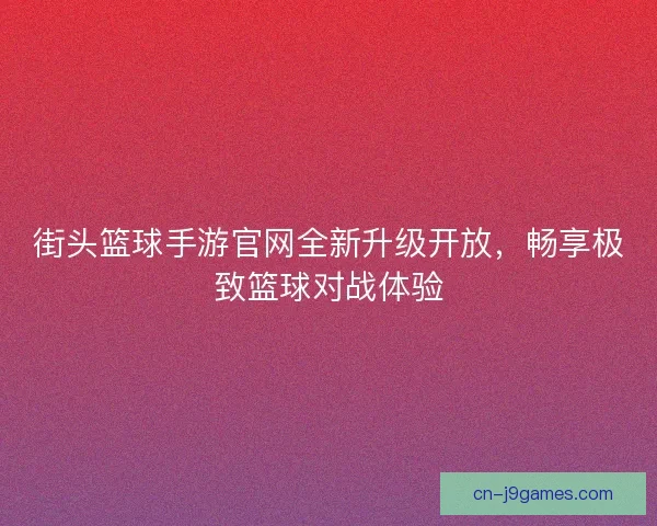 街头篮球手游官网全新升级开放，畅享极致篮球对战体验